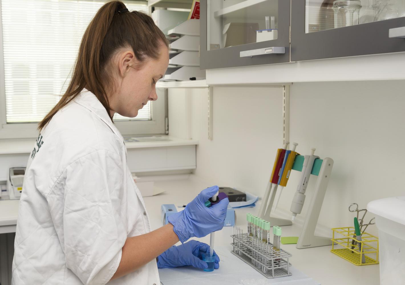 Student in a practical placement